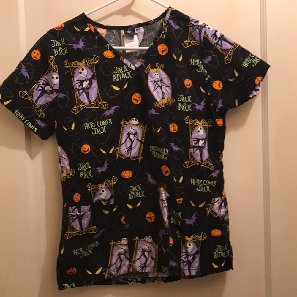 Disney Nightmare Before Christmas scrubs top